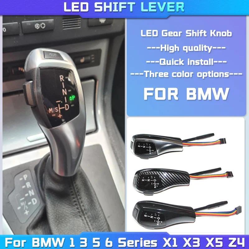 LED เกียร์ Shift Knob Shifter Lever สําหรับ BMW 1 3 5 6 Series E90 E60 E46 2D 4D E39 E53 E92 E87 E93