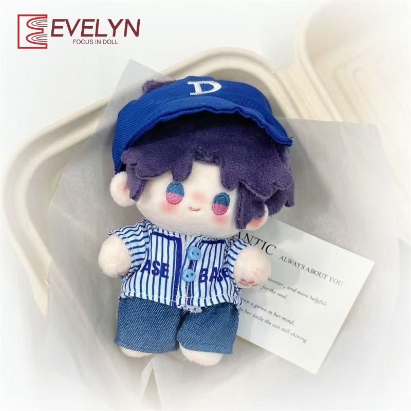 Evelyn 10 ซม.ตุ๊กตาPlushเสื้อผ้าแฟชั่นTopsชุดเบสบอลสําหรับเกมLoveและDeepspace Xavier Zayne Rafayel ralayo Sylus Caleb Idolผ้าฝ้ายยัดตุ๊กตาของเล่นเสื้อผ้าอุปกรณ์เสริม - รูปที่ 3