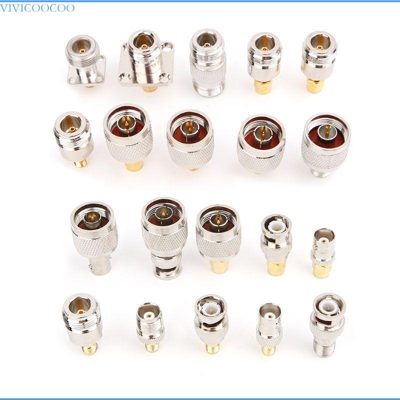 VIVI 20 ชิ้น N ประเภท BNC TNC SMA RF Connector Adapter Kit Test Converter