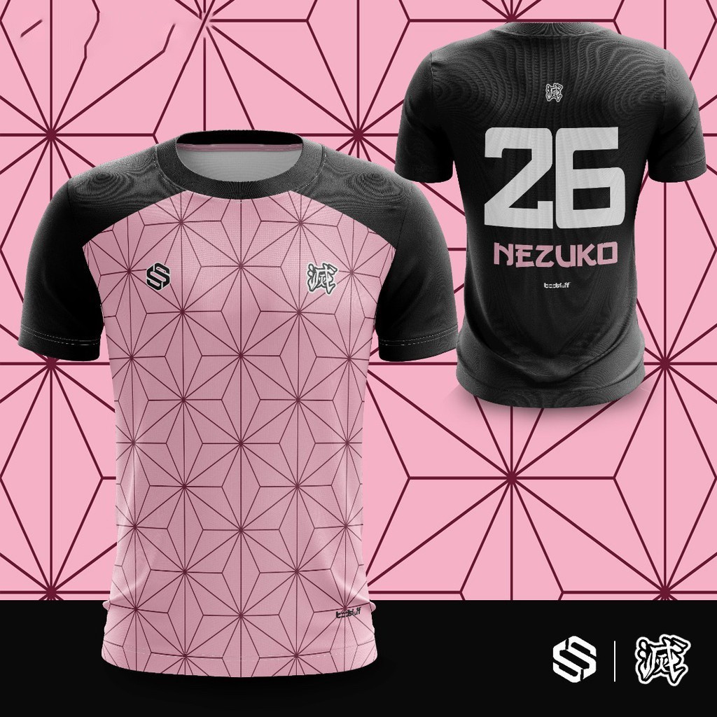 Demon Slayer Jersey nezuko Kamado 3D T เสื้อขนาด XXS-6XL