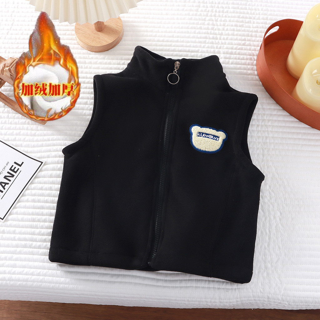 เสื้อกั๊กเด็กดีไซน์แบบออสเตรีย สำหรับฤดูใบไม้ร่วงและฤดูหนาว วัสดุขนแกะนุ่มสบาย พร้อมความอบอุ่นในทุกวัน - รูปที่ 4