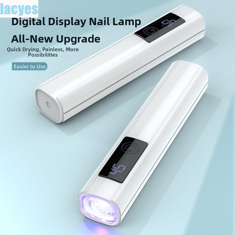 LACYES ไฟเครื่องอบเล็บขนาดเล็ก, Single Finger 45s Timer LED Nail Lamp, อุปกรณ์เครื่องมือทําเล็บจอแสด