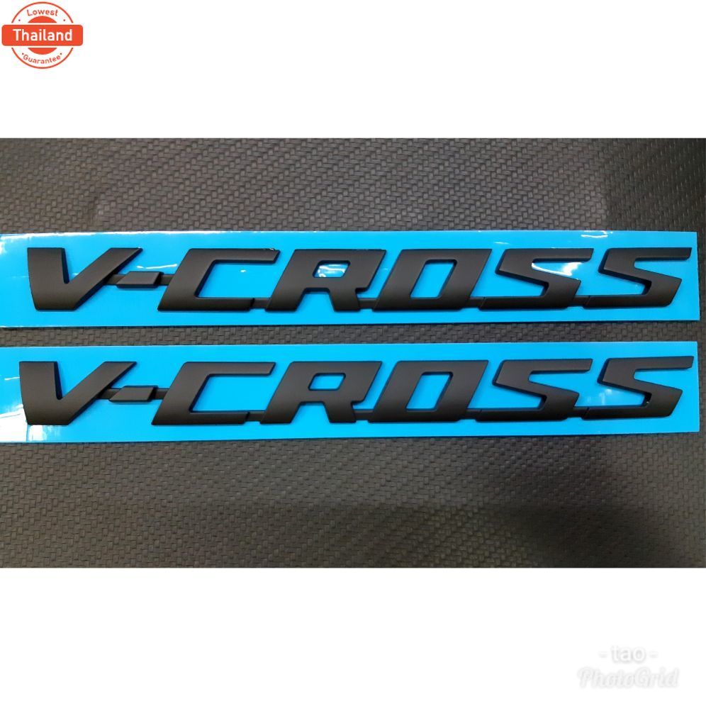 โลโก้ vcross 2020 สีดำด้าน 1 คู่
