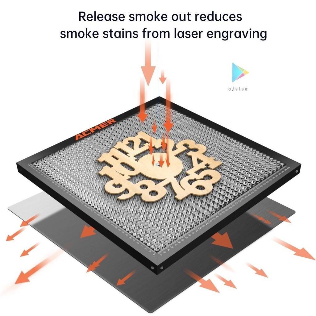 [Ofio]TEVOUP ACMERE10 Laser Cutting Honeycomb Working Table Board Steel Panel Platform 440x440mm for