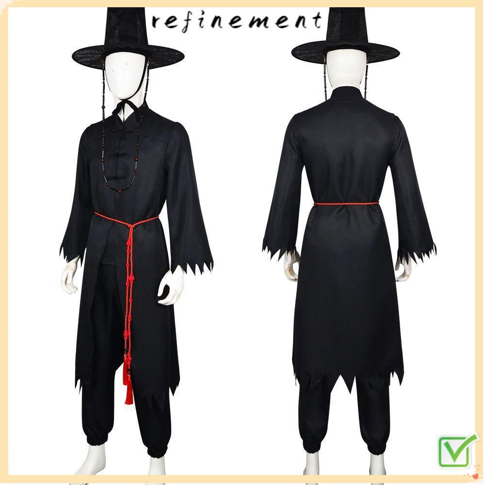 เครื่องแต่งกายคอสเพลย์ Kpop Demon Hunters สีดำ สำหรับเด็ก พร้อมหมวกและชุดแฟนซี