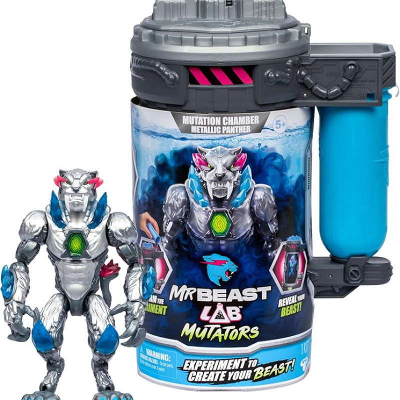 MrBeast Lab Mutators ชุด Mutators สร้าง Ultimate Beast Featuring Mueast Iconic Panther Action Figure