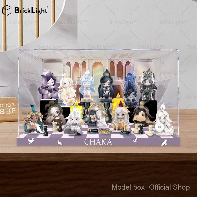 ❤️กล่องใส่โมเดล กล่องแสดงอะคริลิกเหมาะสําหรับ Popmart CHAKA Candle Language Series กล่องป้องกันฝุ่นโ