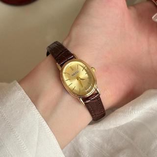 NAIDU K-Style Petite Oval Watch | Slim Student Wrist Design | Viral Aesthetic Quartz Watch for Women Student
