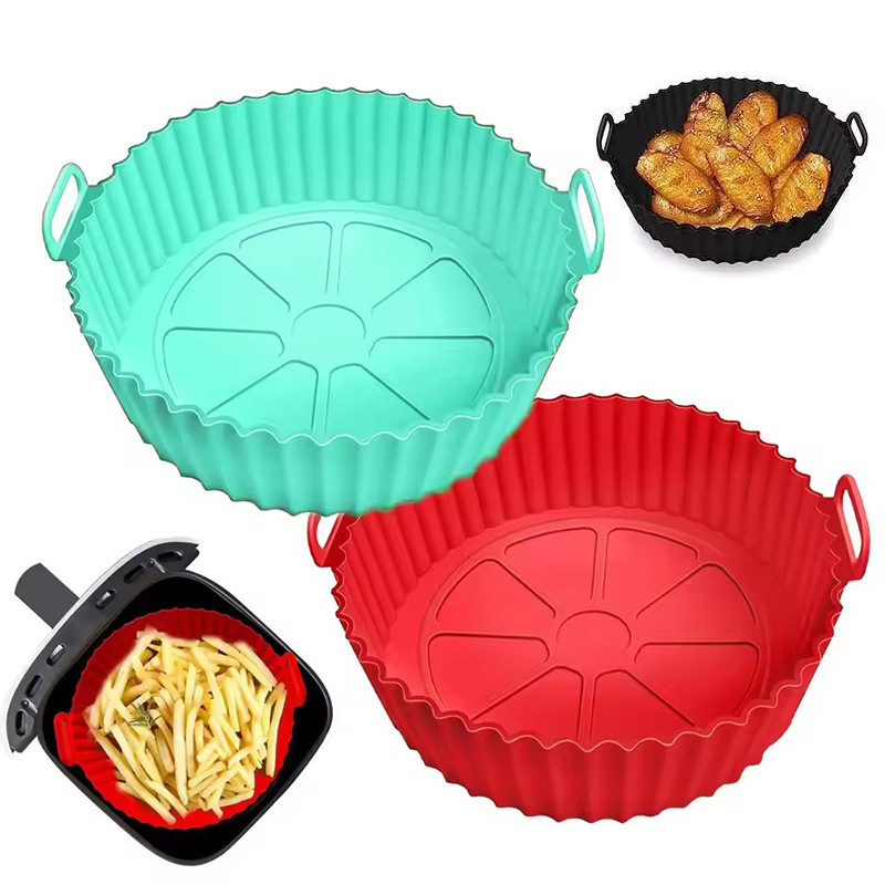 แผ่นรองกระทะ Airfryer แบบใช้ซ้ําได้ 1/2 ชิ้น - ถาดอบเตาอบซิลิโคน