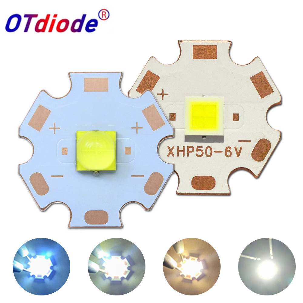 20W LED XHP50.2 XHP50 Hi DC3V/6V/12V ลูกปัด 5050 ชิป 1.5A 3A 6A เปลี่ยนไดโอดเย็น Neutral Warm White ไฟฉาย Part