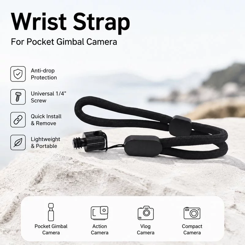 สายคล้องมือกล้อง หัวสกรู 1/4 นิ้ว สำหรับ Insta360 Series / Pocket 3 / GoPro