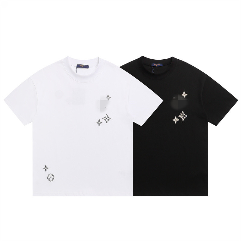 Venta Caliente เสื้อยืดผ้าฝ้ายผู้ชายและผู้หญิงเส้นด้ายปักตัวอักษรแขนสั้นเสื้ออเนกประสงค์