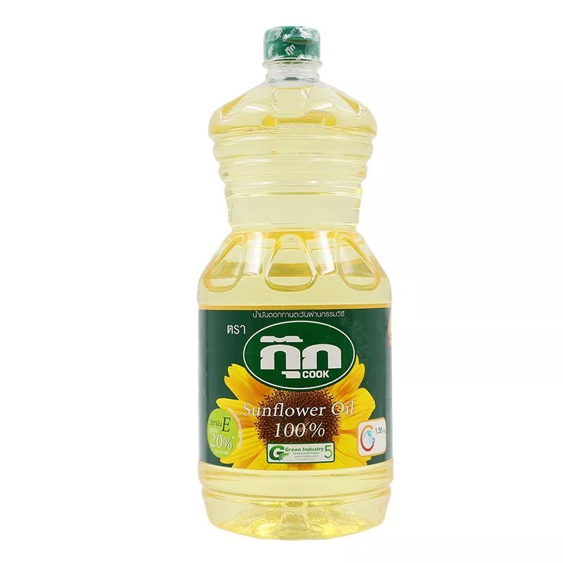 กุ๊กน้ำมันดอกทานตะวัน 1.9ลิตร Cook Sunflower Oil 1.9ltr. [หมายเลขบาร์โค้ด 8850180010151 ]