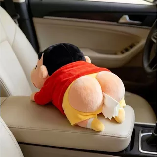 Crayon Shin-Chan Plush บทคัดย่อกล่องกระดาษทิชชูรถกล่องกระดาษกล่องเก็บตกแต่ง