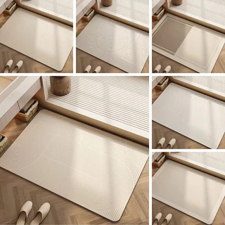 พรมเช็ดเท้าห้องน้ำ ผ้าเช็ดเท้าโรงแรม 70x45cm ดูดซับน้ำดี แห้งไว ไร้กลิ่นอับ แถมแผ่นยางกันลื กันลื่น