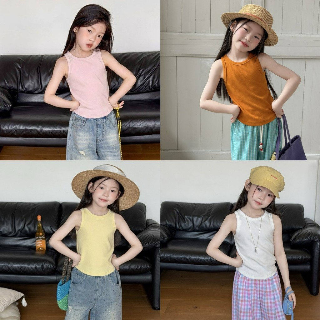 PRETTY BABY เสื้อเด็ก เสื้อกล้าม เสื้อแขนกุด แฟชั่นเด็ก(2299)