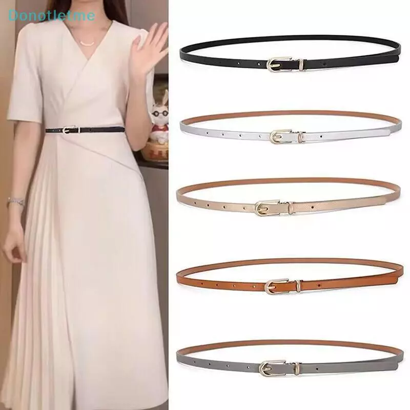 <อย่าฉัน> 1ชิ้นแฟชั่นสีขาวสีเทาผู้หญิงเข็มขัดบางขา ขule เข็มขัดปรับชุดฤดูร้อนกางเกงยีนส์สายรัดเข็มขัด ปู่ ลดราคา