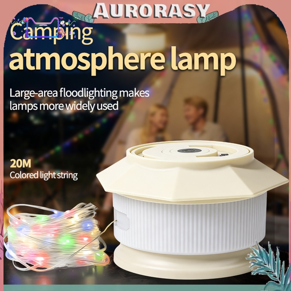 LED 1800mA Camping บรรยากาศโคมไฟแบบพับเก็บได้ระงับสําหรับเต็นท์