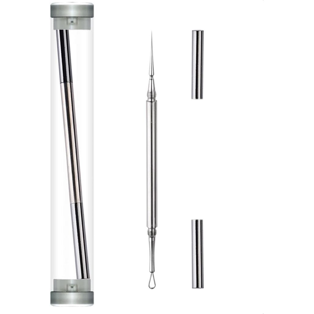 Professional Facial Milia Removal และ Whitehead Extractor & Lancet - Double Ended Circle Loop & Shar