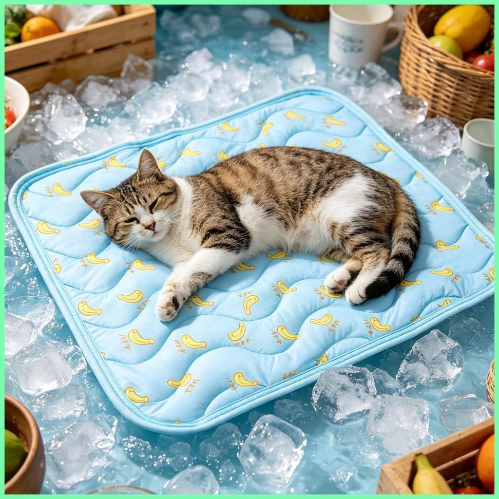 Cooling Mat สําหรับสุนัขพับล้างทําความสะอาดได้เตียงสุนัขสัตว์เลี้ยง Self Cooling Ice Mat สําหรับขนาด