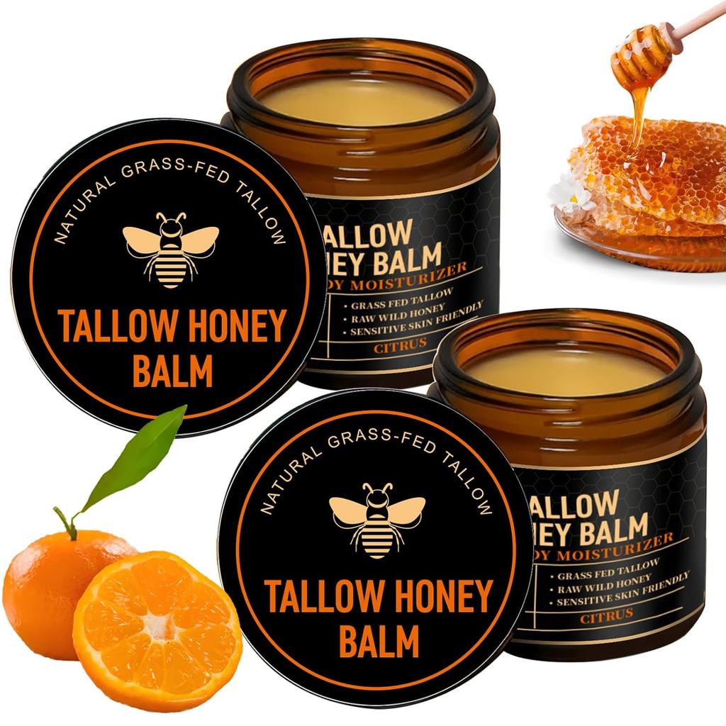 ครีมบํารุงผิวเนย 2 แพ็ค, ครีมน้ําผึ้งเนยหน้า, ครีมเนยเนื้อ Grass-Fed Organic with Wild Honey, Body a