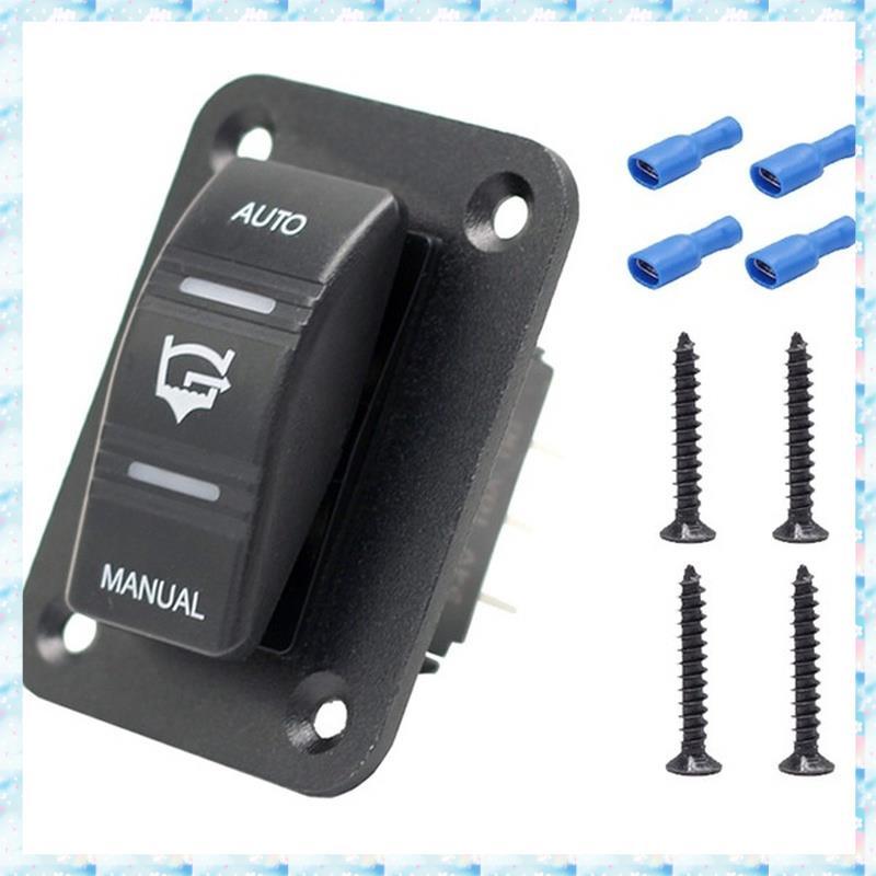 [R QMU] สวิตช์แผงเรือยอชท์รถยนต์ปุ่มเดียวพร้อม LED, 1 ชุดสําหรับแผงควบคุมประเภทเรือรถทะเล