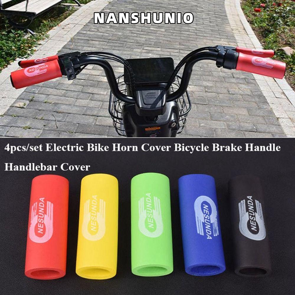 คุณ 4ชิ้น/เซ็ตถุงมือจักรยานไฟฟ้า,ฟองน้ํา5สีฝาครอบแตร,จักรยานเบรคจับอุปกรณ์มอเตอร์ไซค์