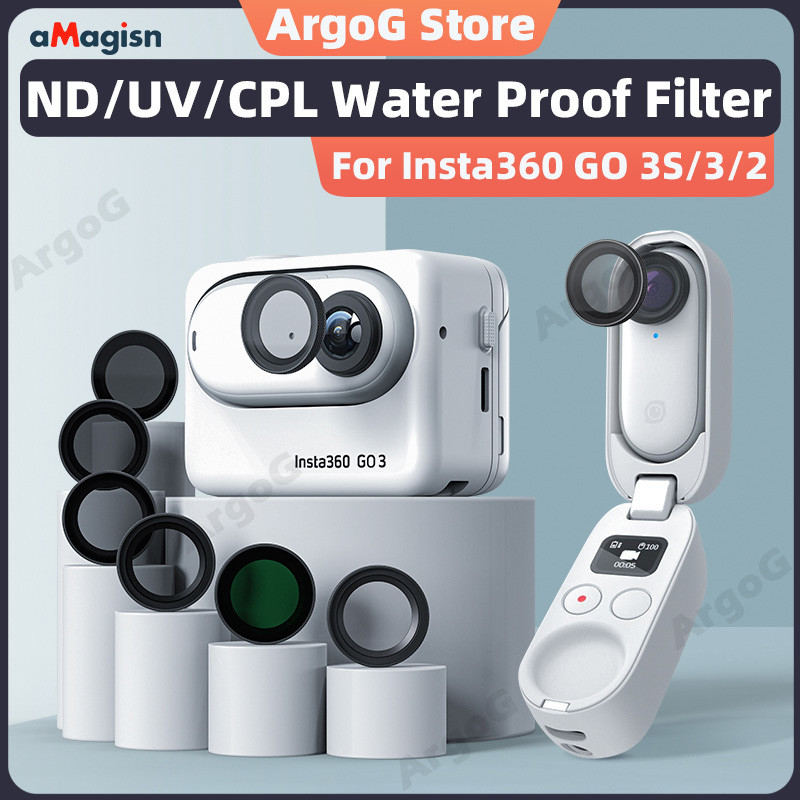 AMagisn ตัวกรองกันน้ําสําหรับ Insta360 GO 3S GO 3 GO2 CPL UV ND กรอง Insta360 GO 3S อุปกรณ์เสริม