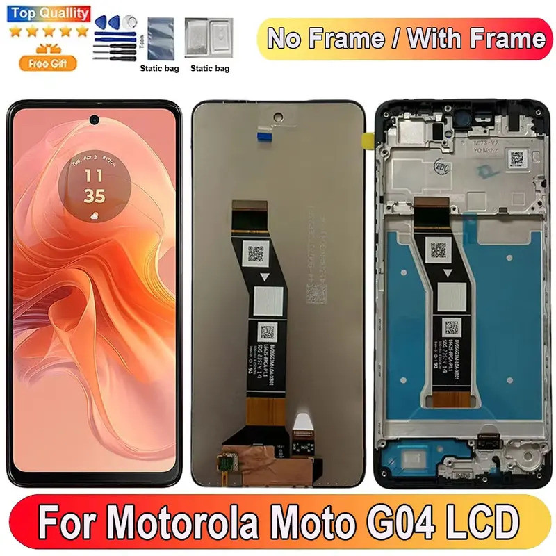 6.56 สําหรับ Motorola Moto G04 จอแสดงผล LCD หน้าจอสัมผัส Digitizer อะไหล่สําหรับ Motorola G04s หน้าจ
