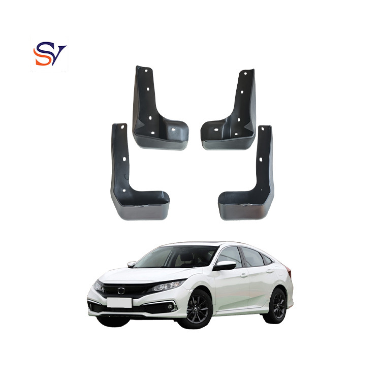 Premium-Mud Guard สําหรับ HONDA CIVIC 2019 วัสดุ PP คุณภาพสูงมาใหม่ Auto Mudguards