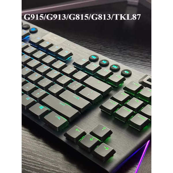 ยี่ห้อใหม่สีดํา Logitech เปลี่ยน Keycap เหมาะสําหรับ G915/G913/G913tkl/G813TKL และแป้นพิมพ์อื่นๆ