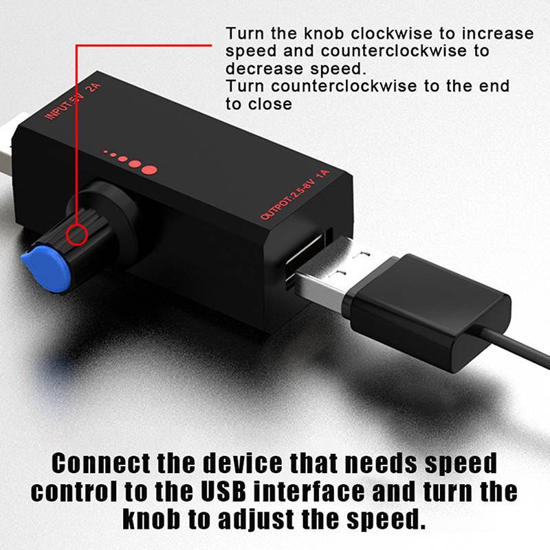 XO94BSY 5W DC5V2A พัดลมควบคุมความเร็วแบบเหนี่ยวนําพร้อมสวิตช์ป้องกัน USB Type-C USB แล็ปท็อปโทรศัพท์