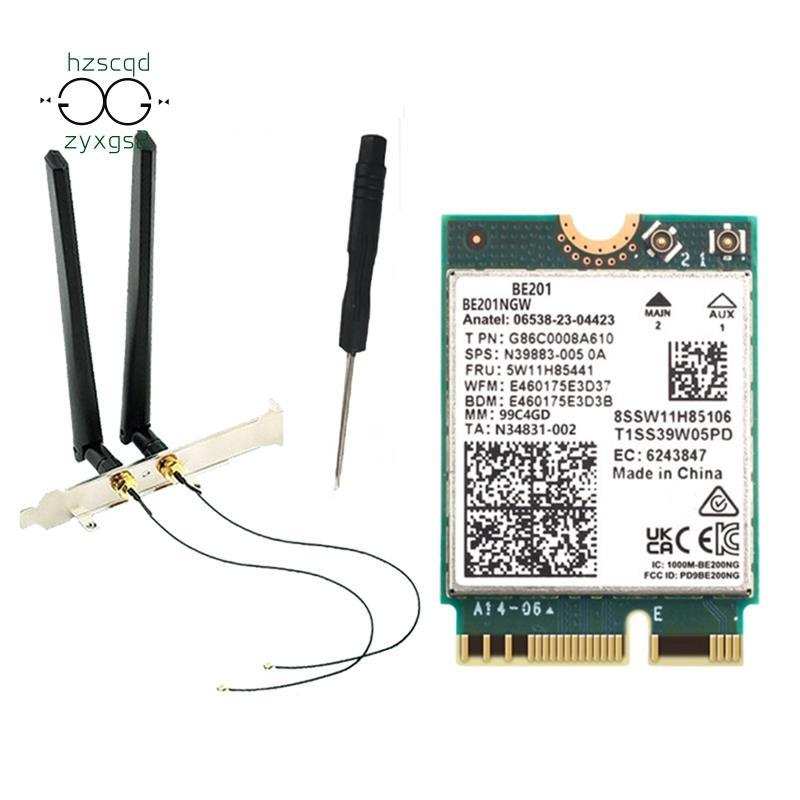 {yueynntht}BE201 WIFI7 การ์ด 8774Mbps Tri-Band BT5.4 WiFI 7 โมดูลการ์ด WIFI ไร้สาย M.2 Cnvio3 สําหรั