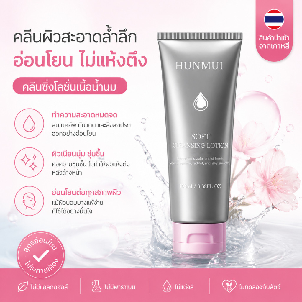 โฟมล้างหน้า HUNMUI ขนาด 100 ml