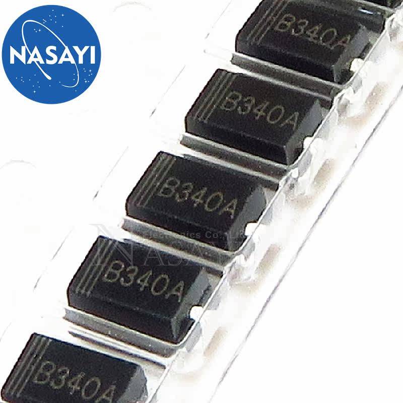 5 ชิ้น SMD B340A-E3 61T B340A SMA หน้าจอการพิมพ์ B34 40V 3A Schottky ไดโอดส่วนประกอบอิเล็กทรอนิกส์