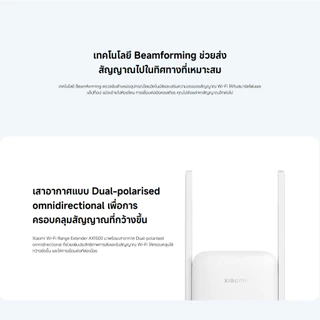 Xiaomi Wi-Fi Range Extender AX1500 ตัวขยายสัญญาณ | ความเร็ว 1501Mbps | พอร์ต Ethernet 10/100/1000 Mbps | Wi-Fi Amplifier