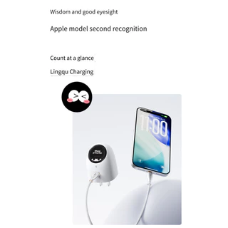 หัวชาร์จเร็ว TORRAS Big Eye จอสมาร์ท 60W PD Type-C สำหรับ iPhone MacBook