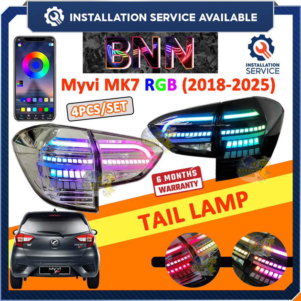 [ติดตั้งให้] Perodua Myvi 2018 - 2026 G3 Facelift MK7 App Control Design Tail Lamp (RGB)