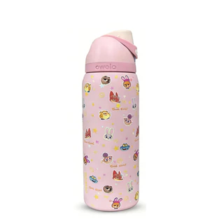 Owala FreeSip ขวดน้ําสแตนเลสพร้อมหลอดในตัวและ Spout Swig 2-in-1