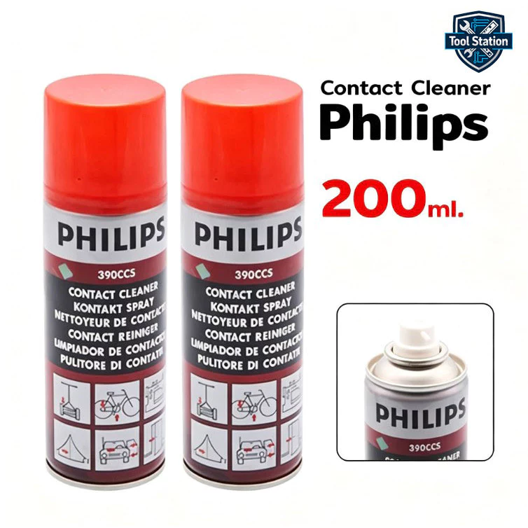 200ml ของแท้ Philips 390CCS Contact Cleaner ขนาด สเปรย์น้ำยาทำความสะอาดแผงวงจร อเนกประสงค์