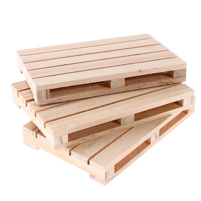 Strongaroetrtu Mini Wooden Pallet ที่รองแก้วเครื่องดื่มสําหรับเครื่องดื่มร้อนและเย็น Wood Pallet TH