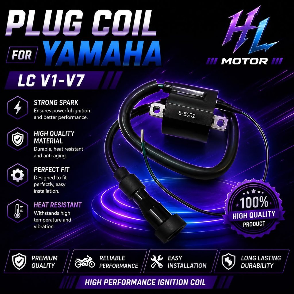 ปลั๊กขดลวดคอยล์จุดระเบิดสําหรับ Yamaha LC135 LC V1 V2 V3 V4 V5 V6 V7 ประสิทธิภาพสูง Plug & Play