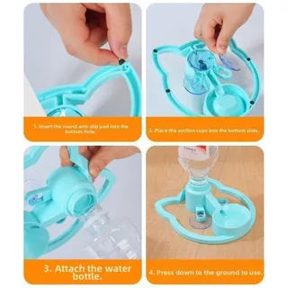 SHOUH แมวดื่ม|2-in-1 Design Splash-proof Pet Water Dispenser,ทนทานอัตโนมัติWater Renewal Anti Overturningฐานถ้วยดูดชามน้ําสัตว์เลี้ยงสําหรับสัตว์เลี้ยง