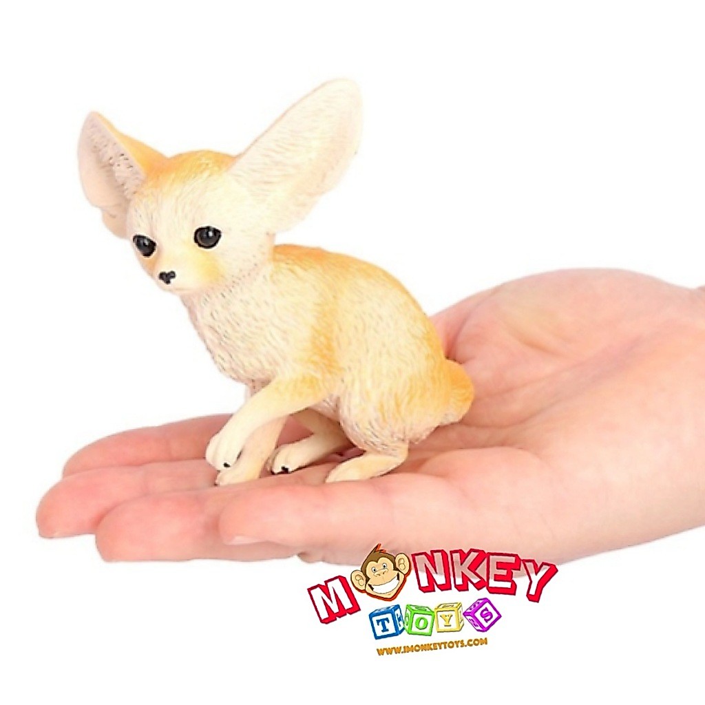 Monkey Toys โมเดลสัตว์ Fennec Fox หมาป่า เฟนเนคฟ็อกซ์ สีทอง ขนาด 9.00 CM (จากหาดใหญ่)