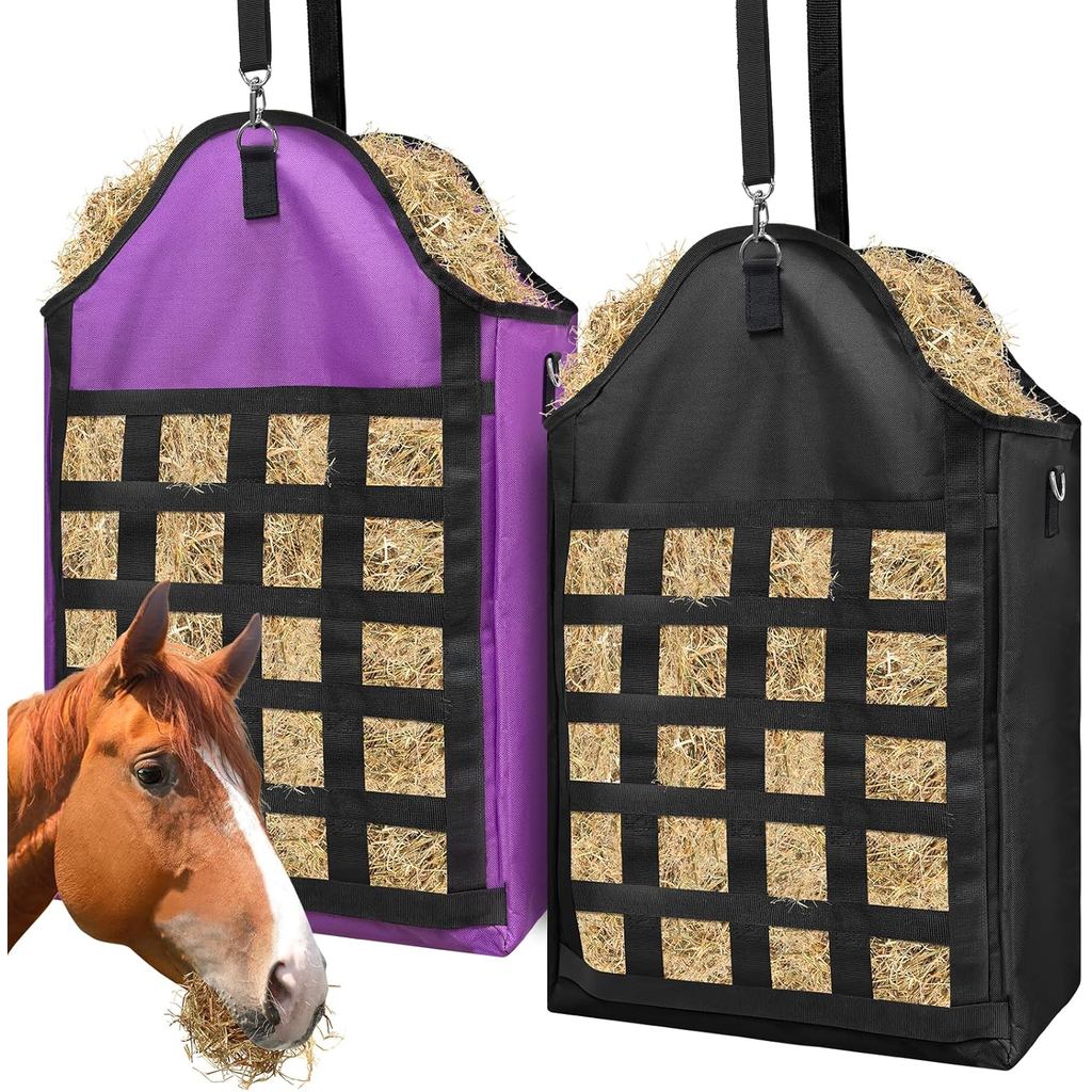 Loyala Hay Bag Goat Hay Feeder Slow Feed Hay กระเป๋า 600D Oxford ผ้า กระเป๋าสําหรับม้าแพะแกะ Donkeys