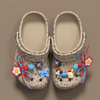AYUER SIZE 22-40 รองเท้าแตะกลางแจ้ง DIY พิมพ์สีสันสดใส