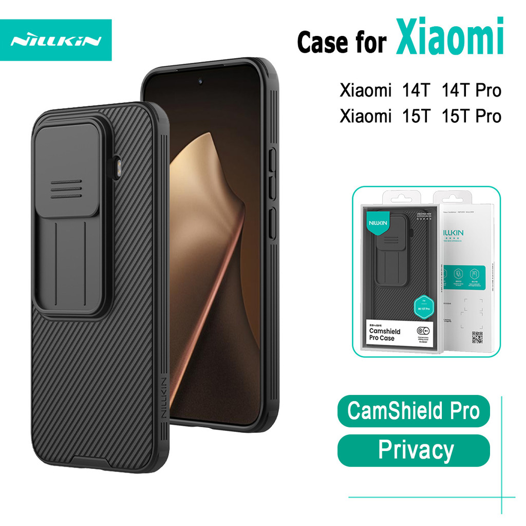 สําหรับ Xiaomi 15T Pro / 14T Pro เคสโทรศัพท์ Nillkin CamShield Pro Case พร้อมตัวเลื่อนกล้องหรูหราฝาห