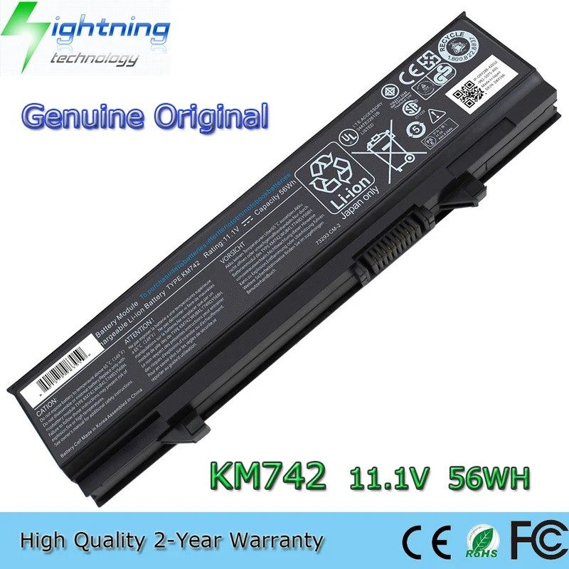 KM742 11.1V 56Wh แบตเตอรี่แล็ปท็อปสําหรับ Dell Latitude E5400 E5500 E5410 E5510 PX644H WU841