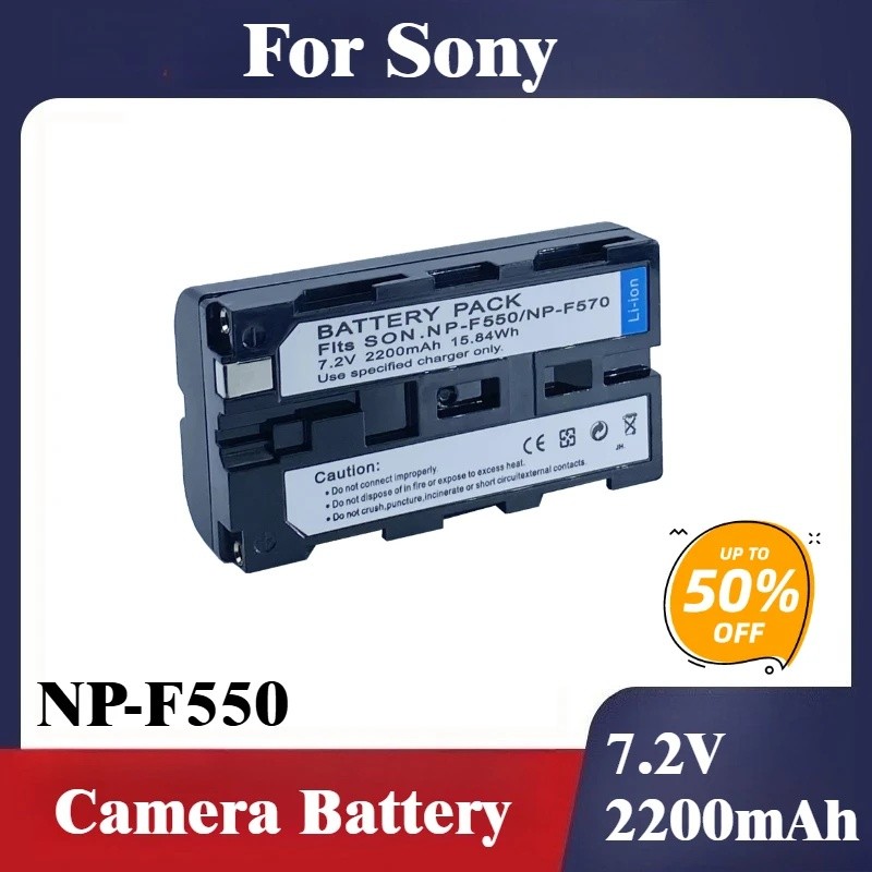ใหม่เปลี่ยนแบตเตอรี่กล้อง 2200mAh NP-F550 สําหรับ Sony CCD-RV100 RV200 SC5 SC6 SC7 SC8 SC9 SC55 SC65