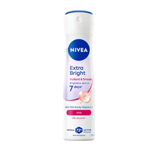 Nivea นีเวีย สเปรย์ เอ็กซ์ตร้า ไบรท์ เรเดียนท์ แอนด์ สมูท 150 มล. ลดเหงื่อ ระงับกลิ่นกาย